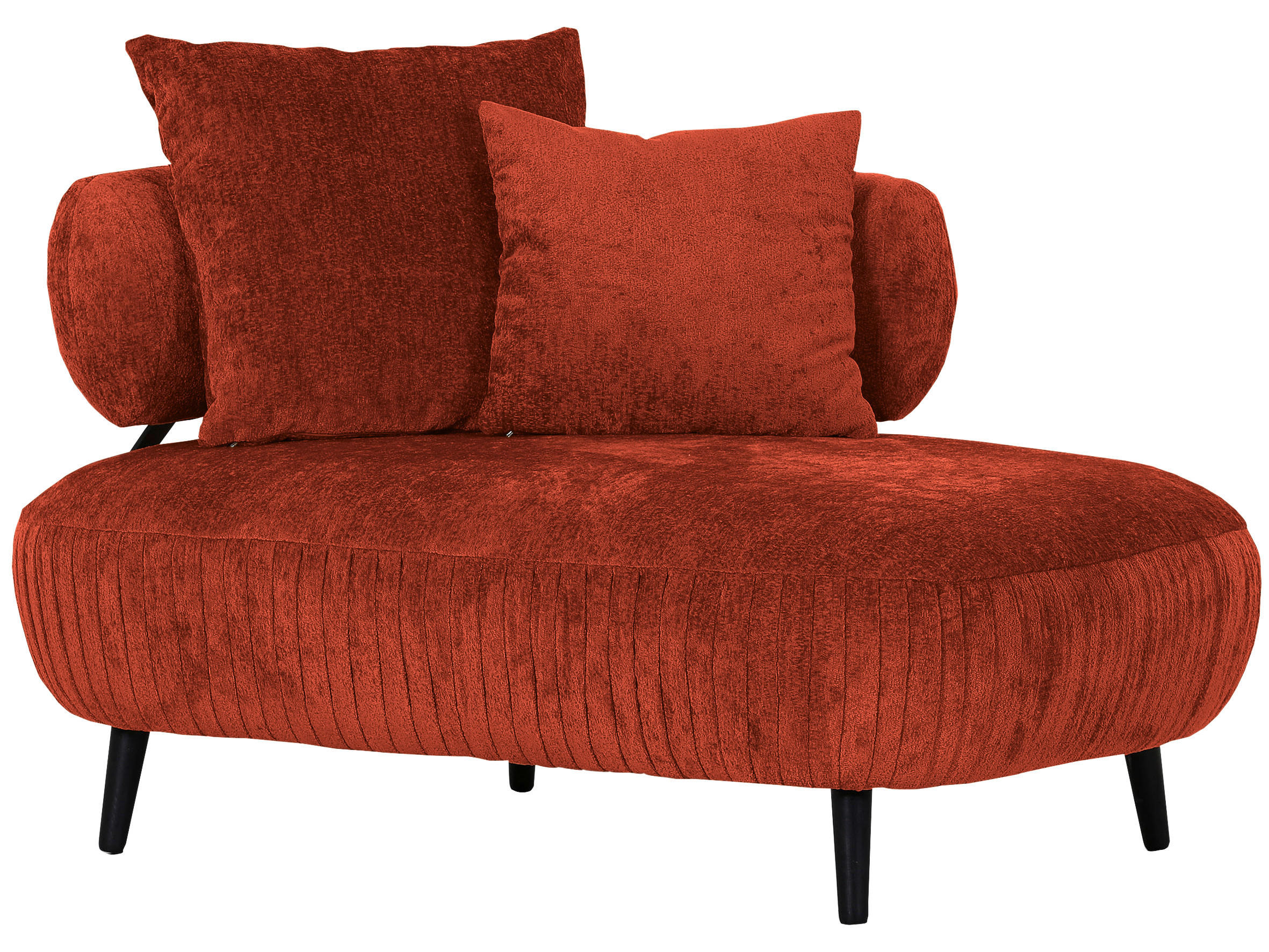 RECAMIERE i chenille kopparfärgad  - svart/kopparfärgad, Design, trä/textil (110/85/170cm) - MID.YOU