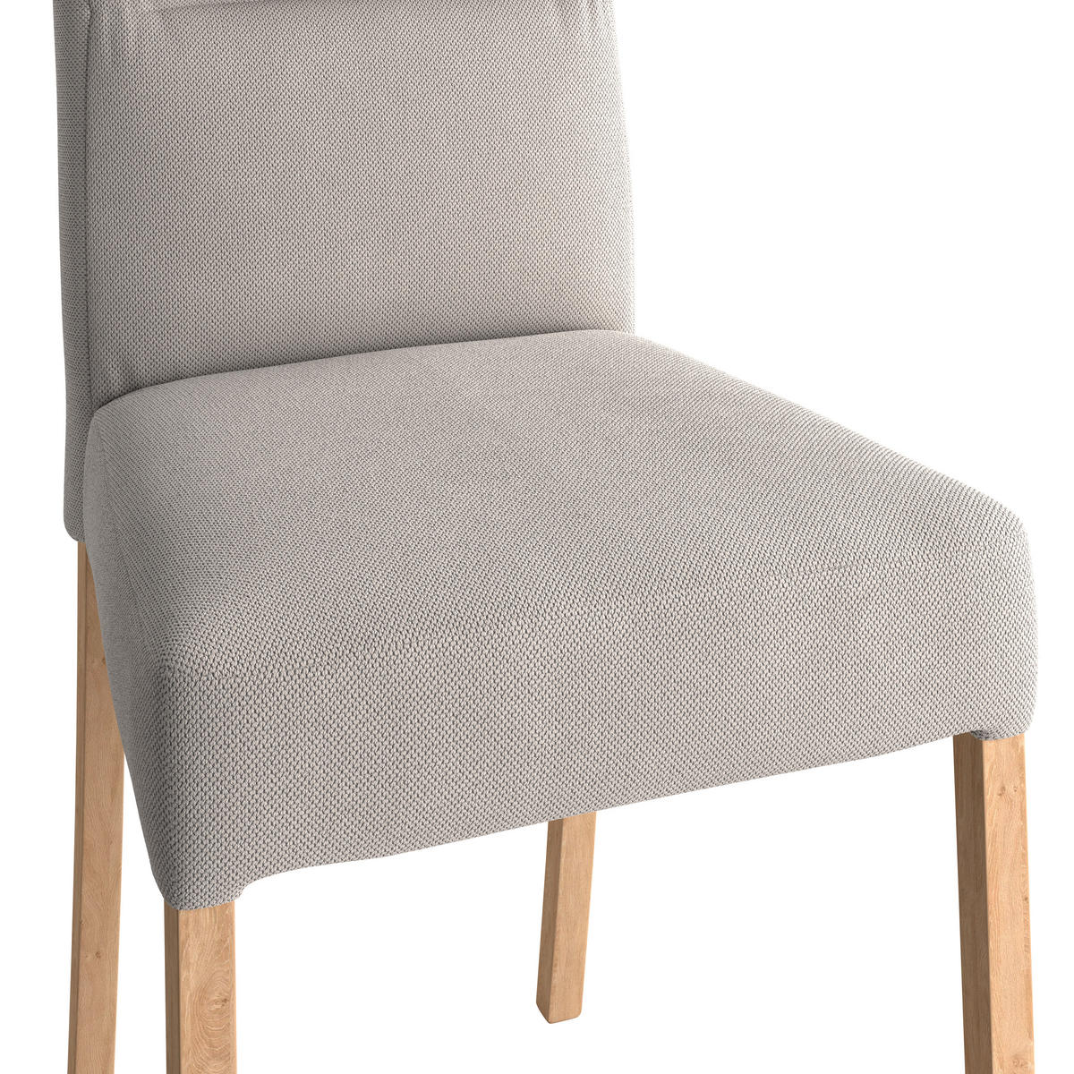 STUHL - Eichefarben/Weiß, KONVENTIONELL, Holz/Textil (43/91/58cm) - Livetastic