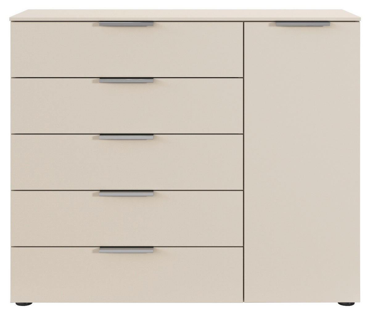 BYRÅ 120/100/42 cm  - kromfärg/champagne, Modern, metall/trämaterial (120/100/42cm) - Rauch Möbel