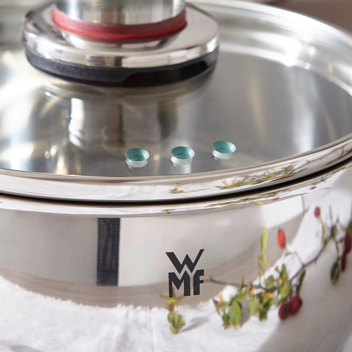 KOCHTOPFSET Quality One 6-teilig  - Silberfarben, Basics, Glas/Metall (53,2/31/28,5cm) - WMF