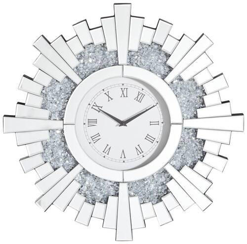 ZIDNI SAT   60/60/5,2 cm       - srebrne boje, Lifestyle, staklo/drvni materijal (60/60/5,2cm) - Xora