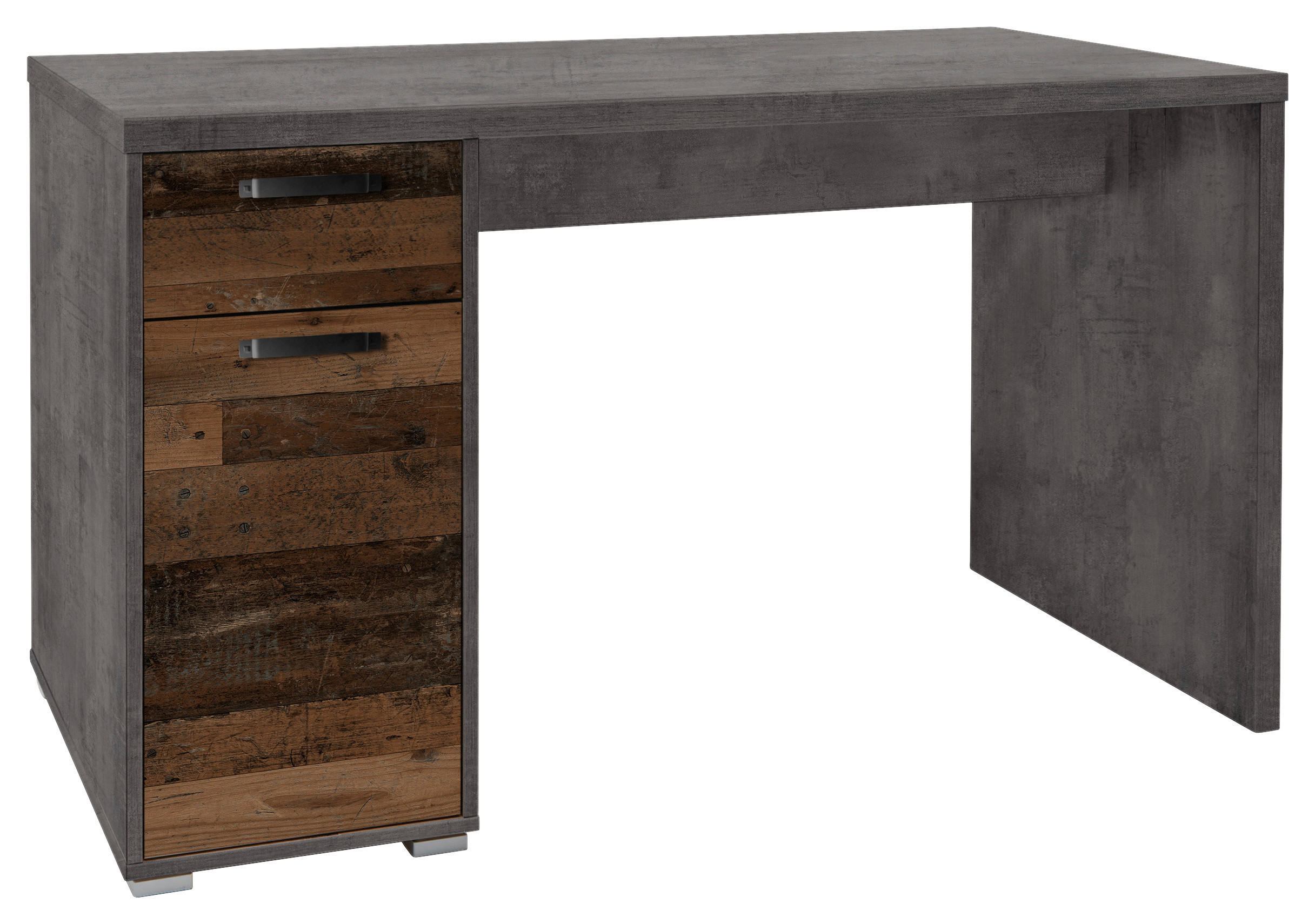 ÍRÓASZTAL  - grafitszürke/barna, Trend, műanyag/faalapú anyag (130/70/71,2cm) - Ti'me