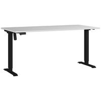 SCHREIBTISCH 160/80/71-119 cm  in Grau, Schwarz  - Schwarz/Grau, MODERN, Holzwerkstoff/Metall (160/80/71-119cm) - Germania