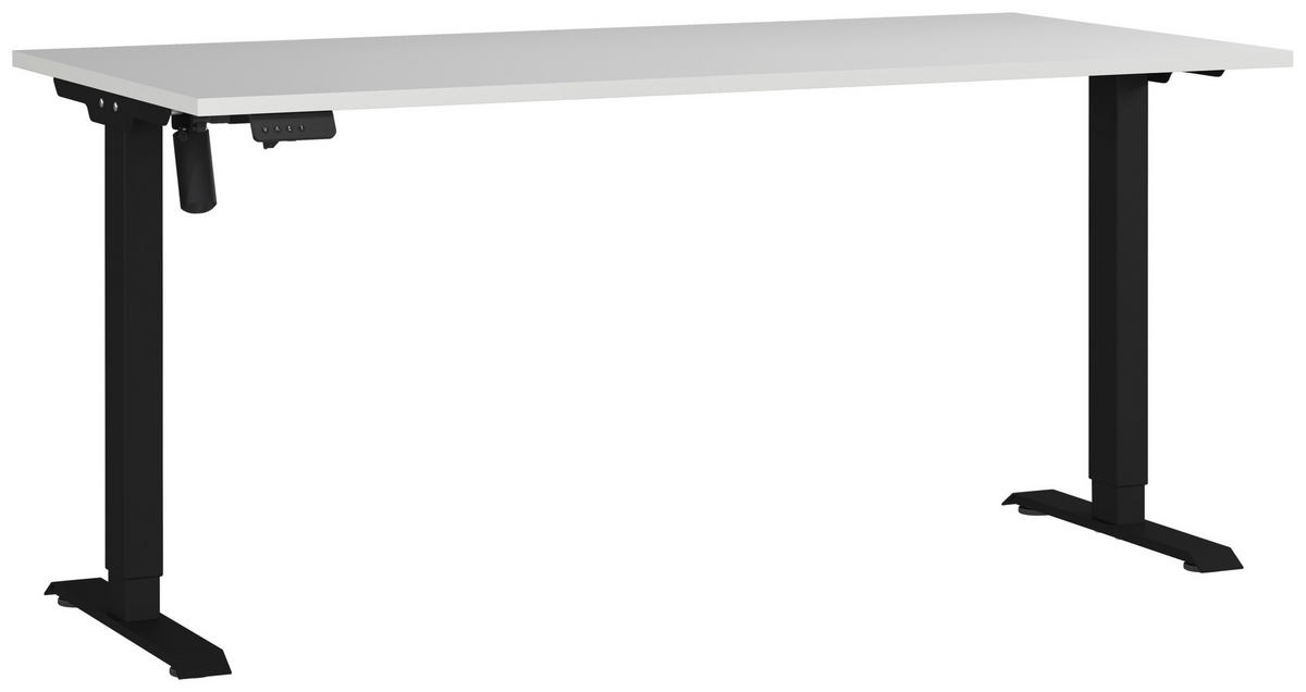 SCHREIBTISCH 160/80/71-119 cm  in Grau, Schwarz  - Schwarz/Grau, MODERN, Holzwerkstoff/Metall (160/80/71-119cm) - Germania