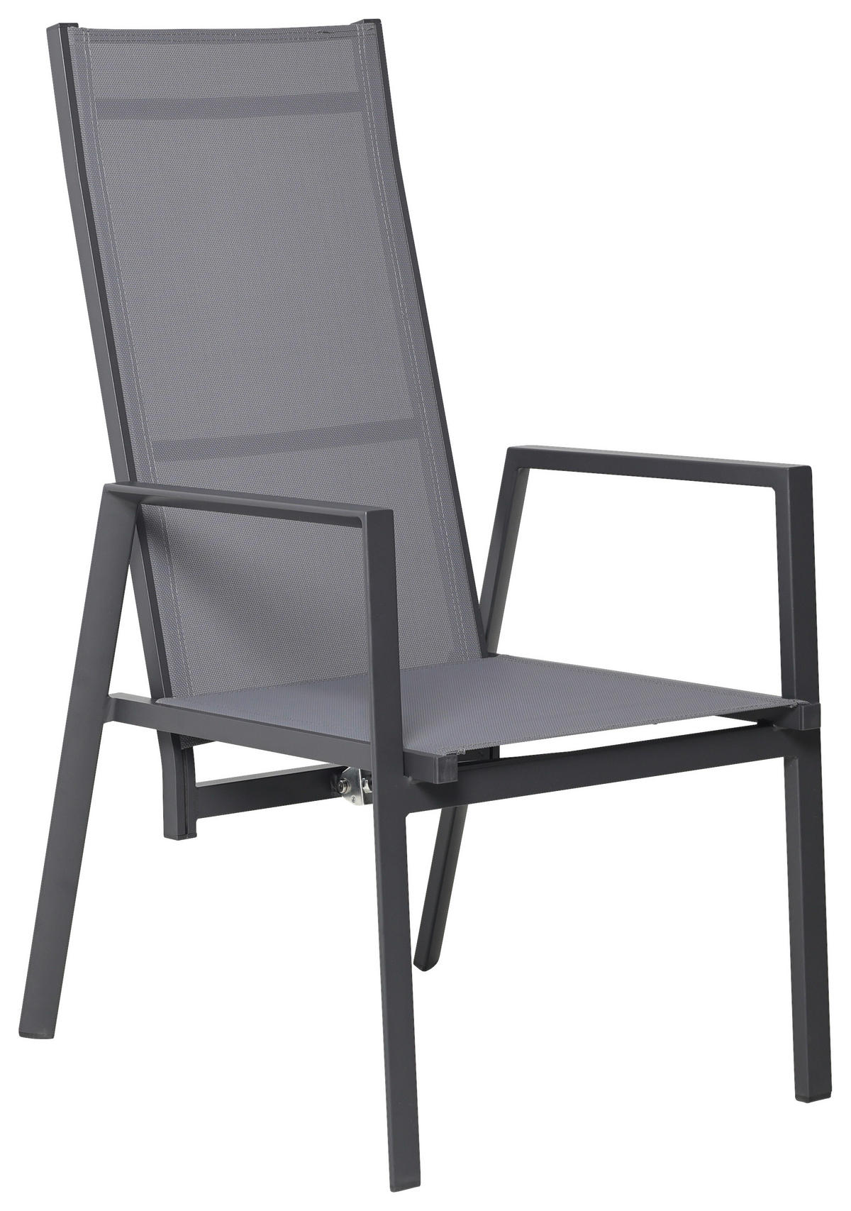 GARTENSESSEL Aluminium Grau  - Grau, Design, Textil/Metall (56,5/105/69,5cm) - Ambia Garden