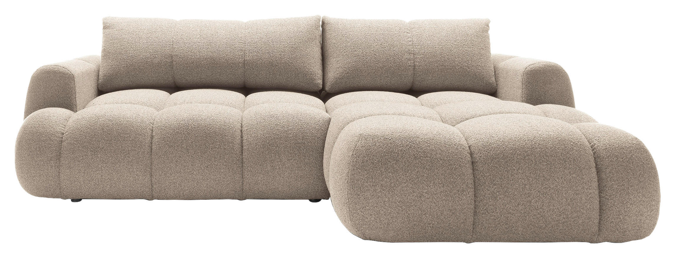 ECKSOFA Beige Struktur  - Beige/Schwarz, KONVENTIONELL, Kunststoff/Textil (172/272cm) - Carryhome