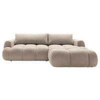 ECKSOFA Beige Struktur  - Beige/Schwarz, KONVENTIONELL, Kunststoff/Textil (172/272cm) - Carryhome