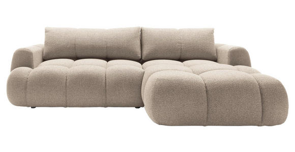 ECKSOFA Beige Struktur  - Beige/Schwarz, KONVENTIONELL, Kunststoff/Textil (172/272cm) - Carryhome