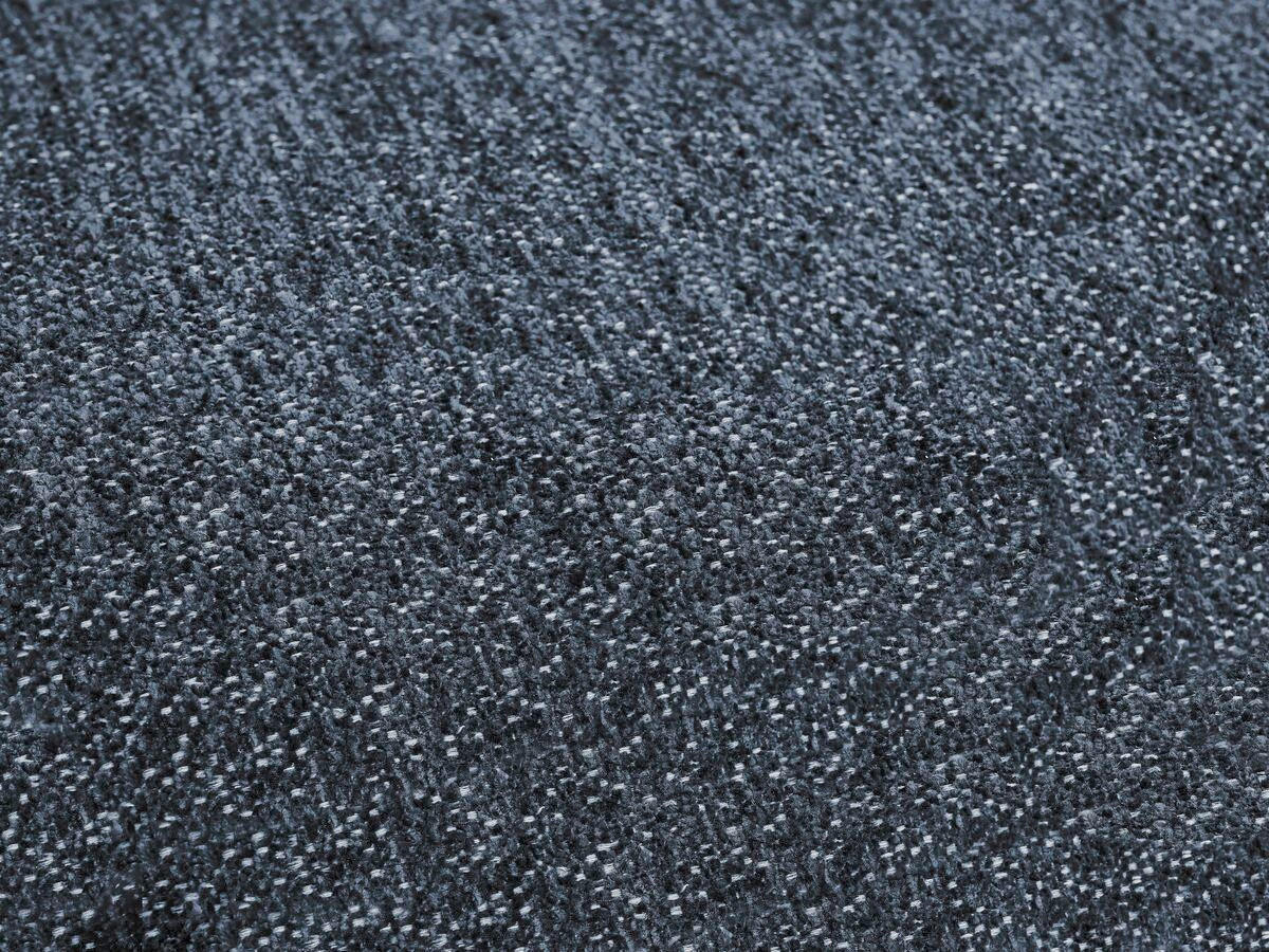 ECKSCHLAFSOFA EVEREST  mit Rücken echt, Armteil links, Armteil rechts Flachgewebe Dunkelblau  - Schwarz/Dunkelblau, MODERN, Kunststoff/Textil (318/180cm) - Livetastic