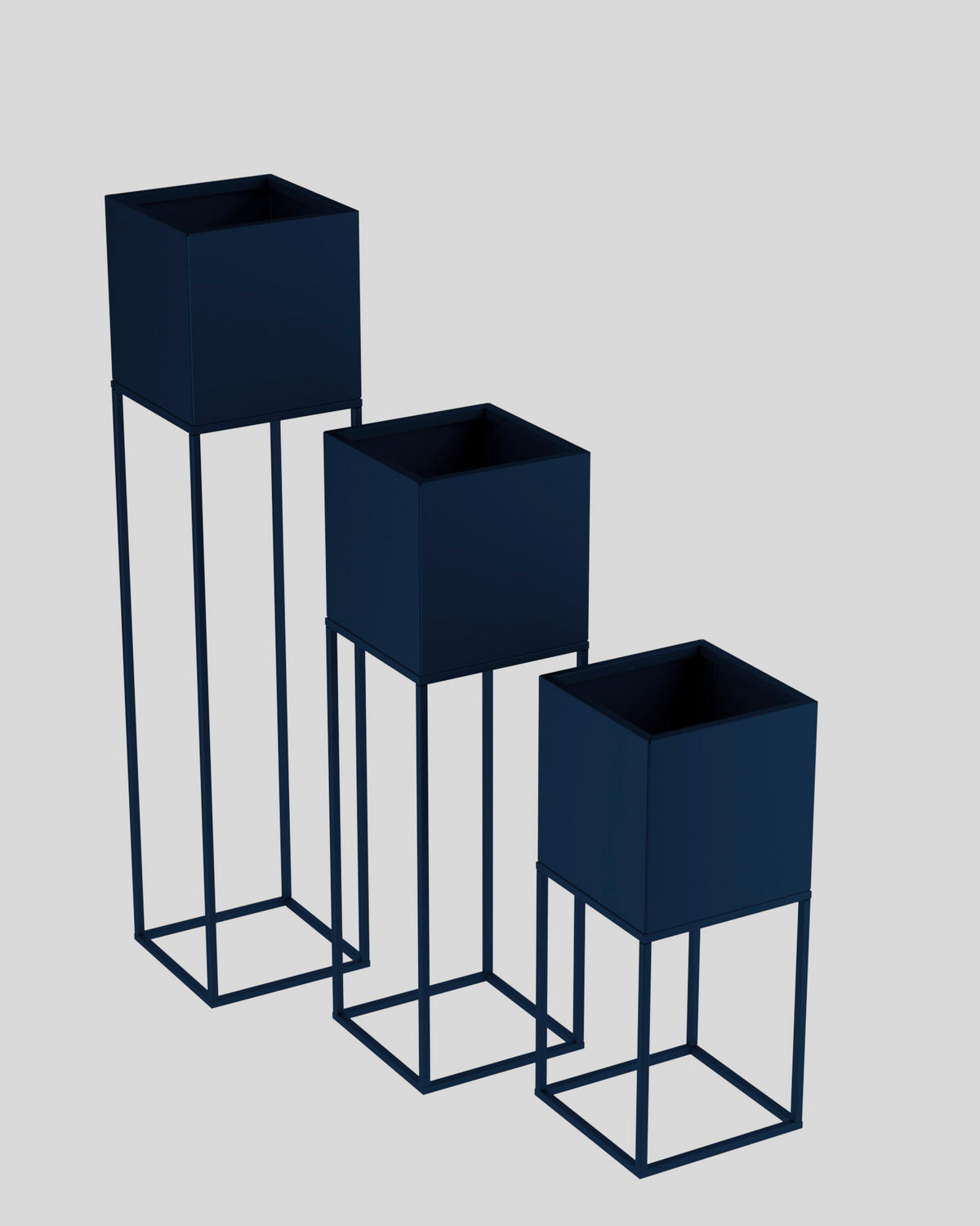 BLUMENSTÄNDER Metall  - Dunkelblau, Basics, Metall (19/67/19cm)