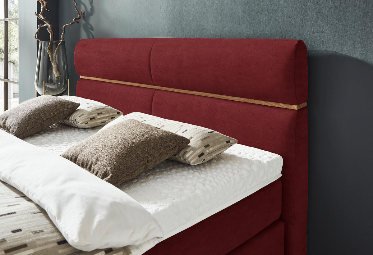 BOXSPRINGBETT 180/200 cm  in Eichefarben, Rotbraun  - Rotbraun/Eichefarben, Konventionell, Holz/Kunststoff (180/200cm) - Dieter Knoll