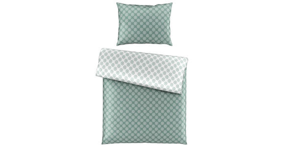 WENDEBETTWÄSCHE Wycom Satin 140/200 cm  - Grün, KONVENTIONELL, Textil (140/200cm) - Esposa