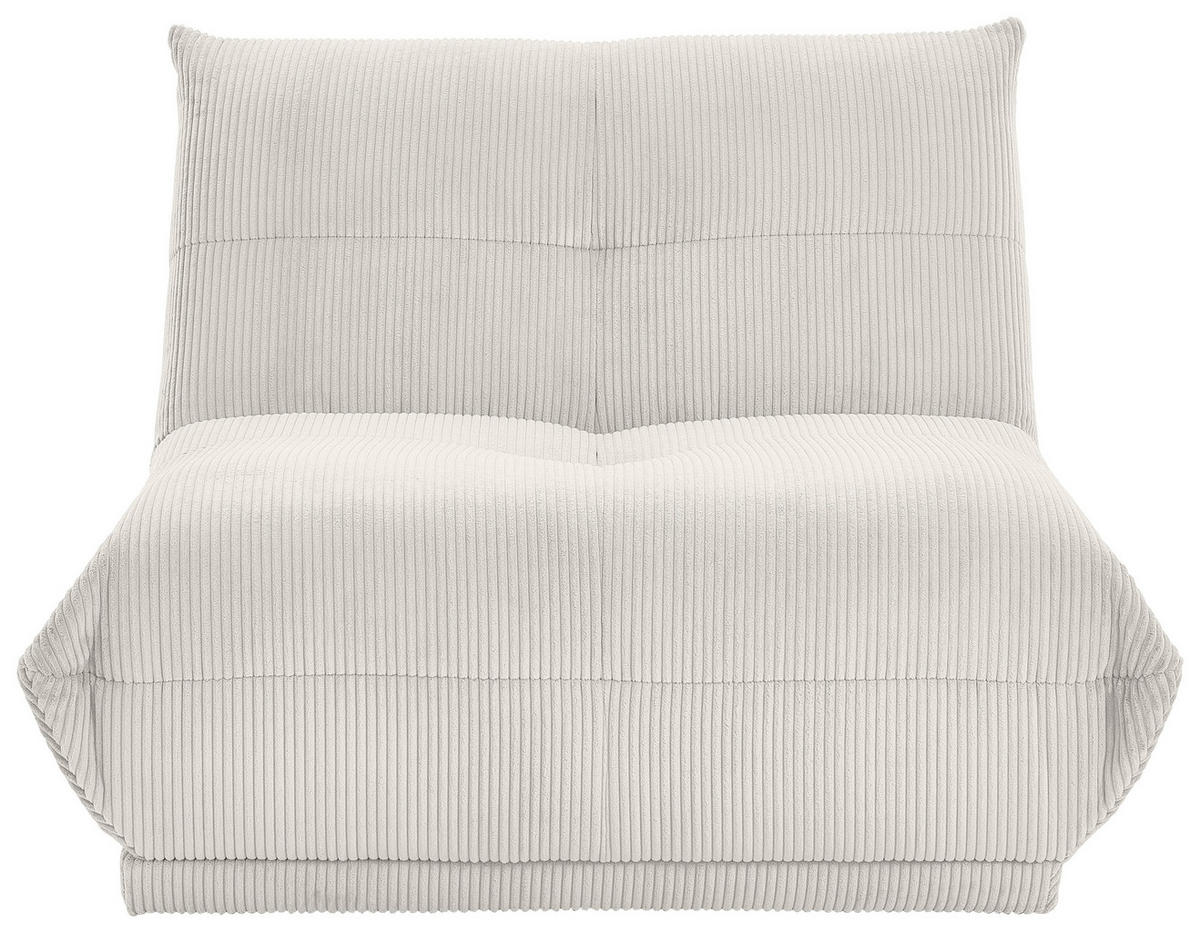 SOFAELEMENT GISELLE Cord Weiß  - Weiß, Trend, Textil (105/80/112cm) - Livetastic