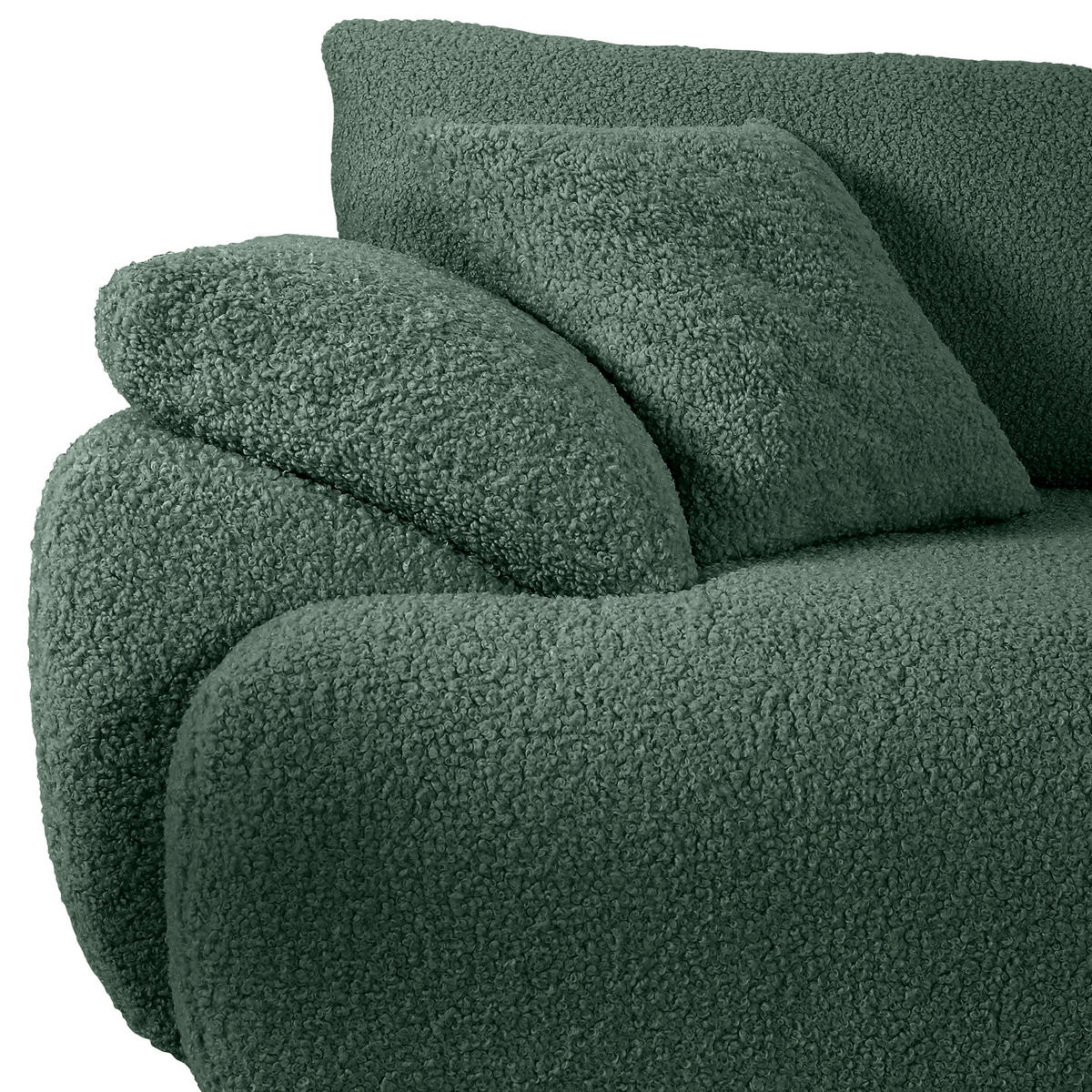 BIG SOFFA i plysch petrol  - petrol/svart, Modern, textil/plast (290/68/117cm) - MID.YOU