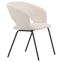 STOLSET 2 styck stål textilväv  - vit/svart, Design, metall/textil (66/86/66cm) - Livetastic