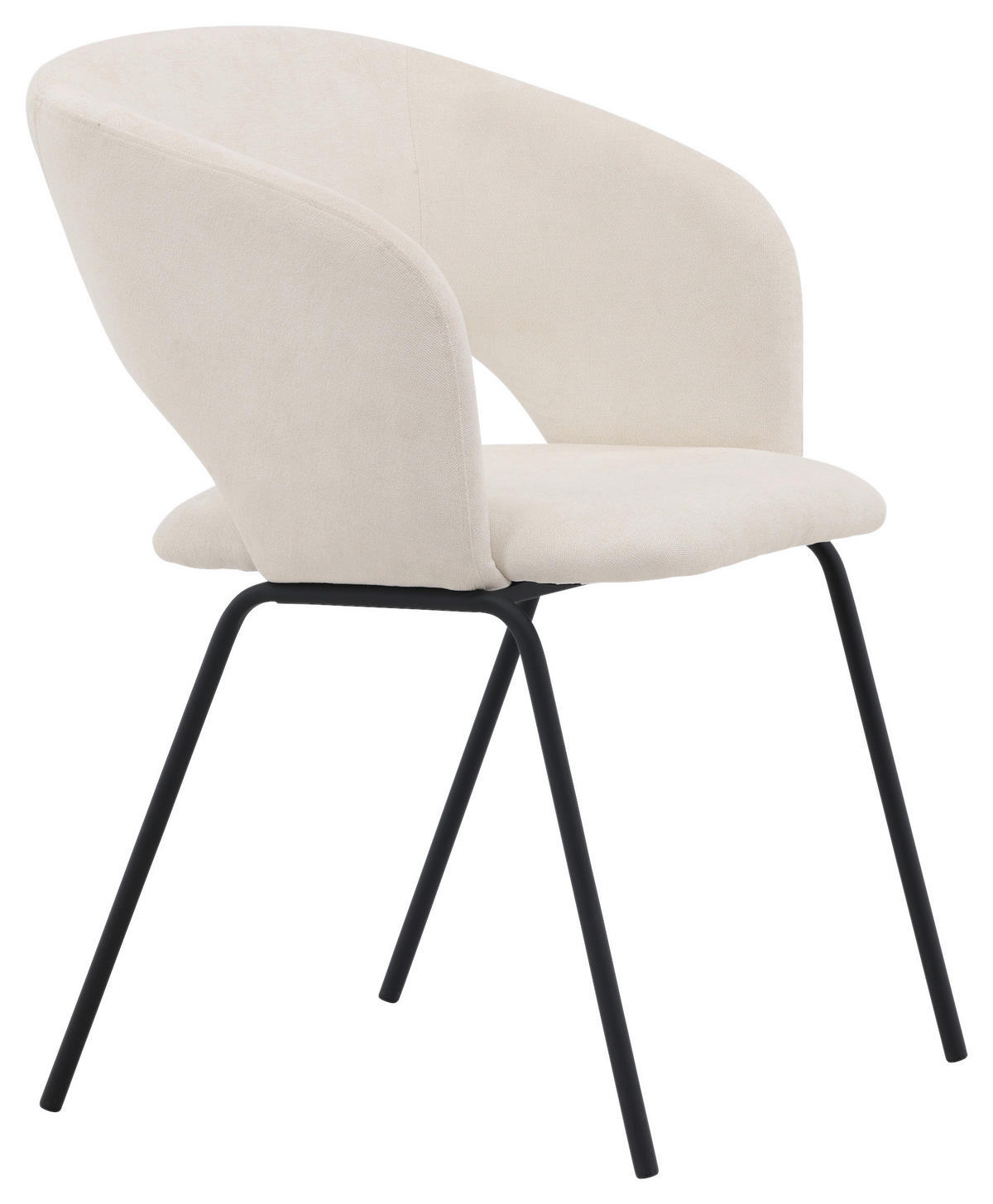 STOLSET 2 styck stål textilväv  - vit/svart, Design, metall/textil (66/86/66cm) - Livetastic