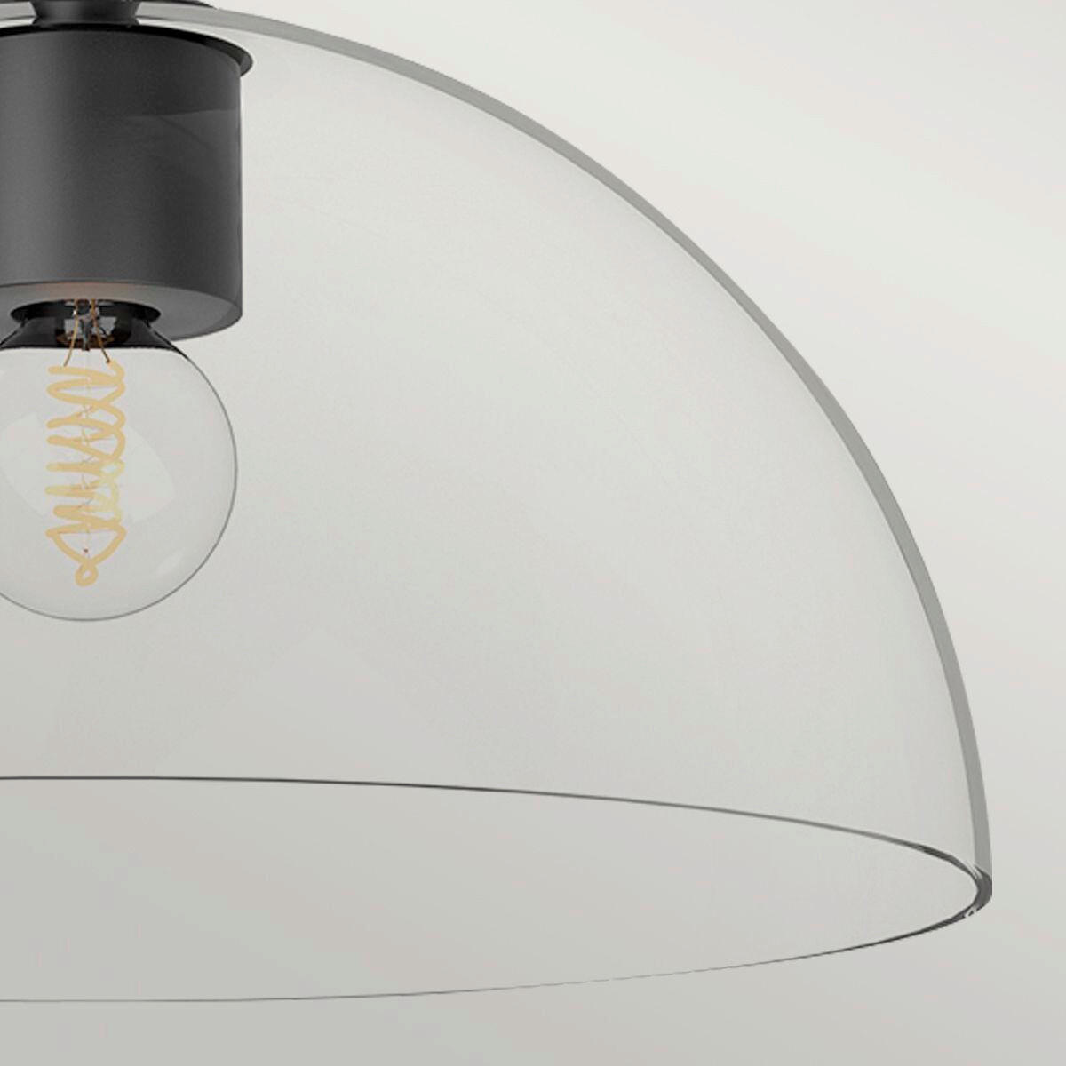 DECKENLEUCHTE 30,5/25,4 cm    - Schwarz, KONVENTIONELL, Glas/Metall (30,5/25,4cm) - Elstead Lighting