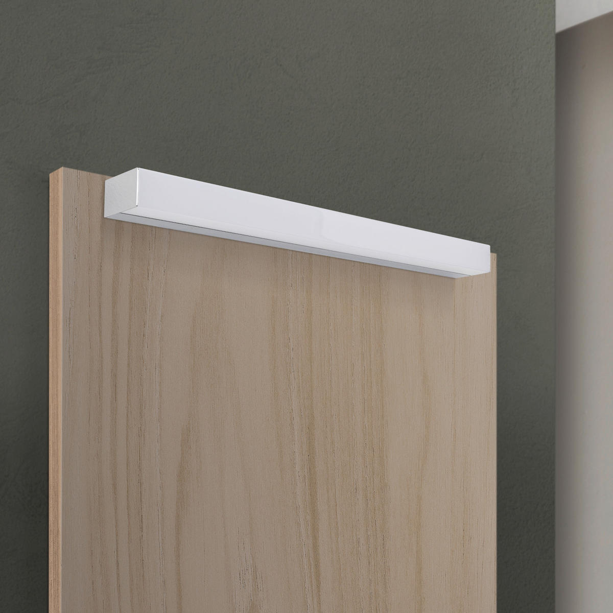 SPIEGELLEUCHTE Horizon   - Chromfarben/Weiß, KONVENTIONELL, Kunststoff/Metall (60/4/5,8cm)