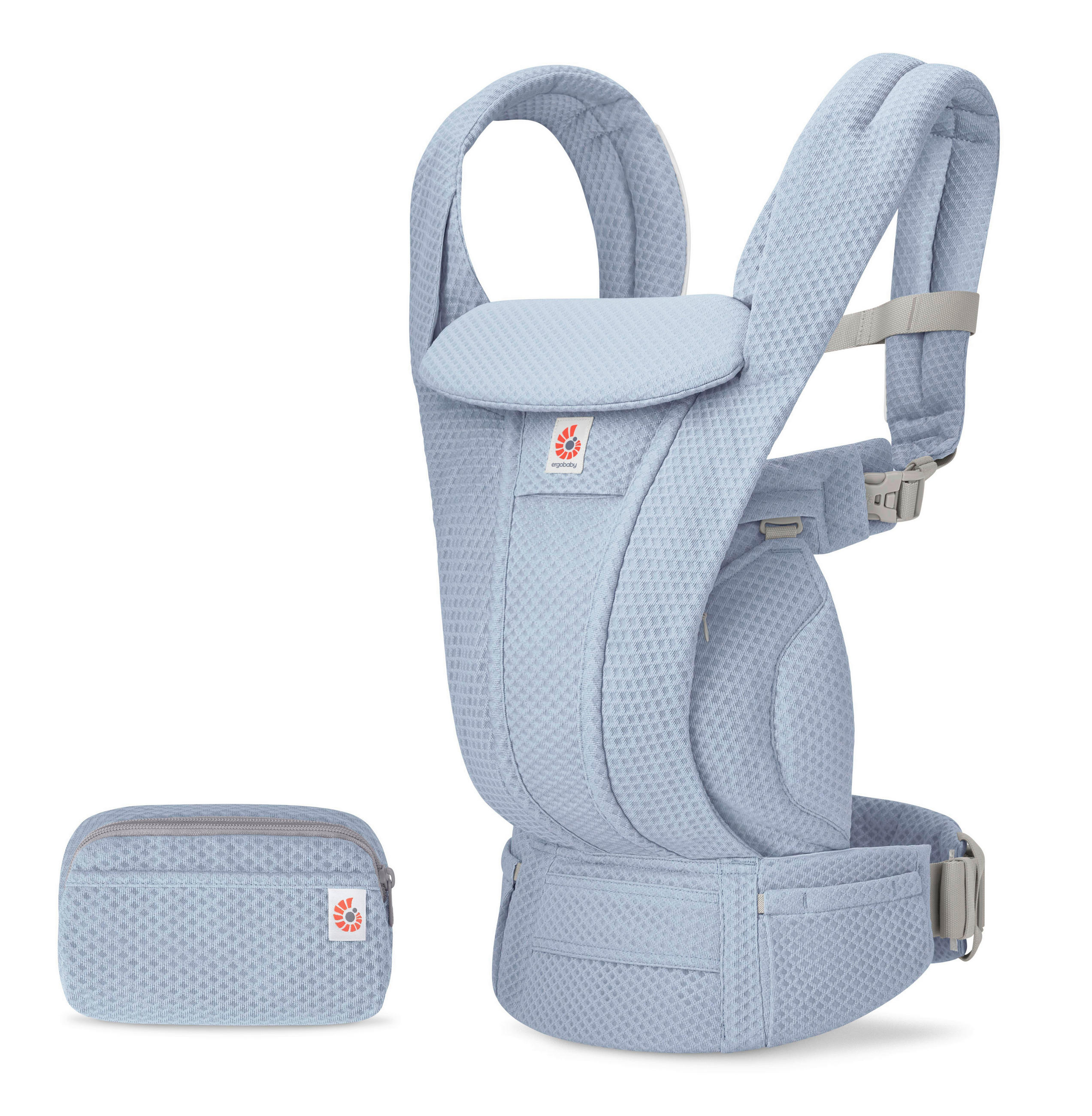 KENGUR NOSILJKA  Omni Deluxe Mesh  - svetloplava, Osnovno, tekstil (26.5/27.5/14.8cm) - Ergo Baby