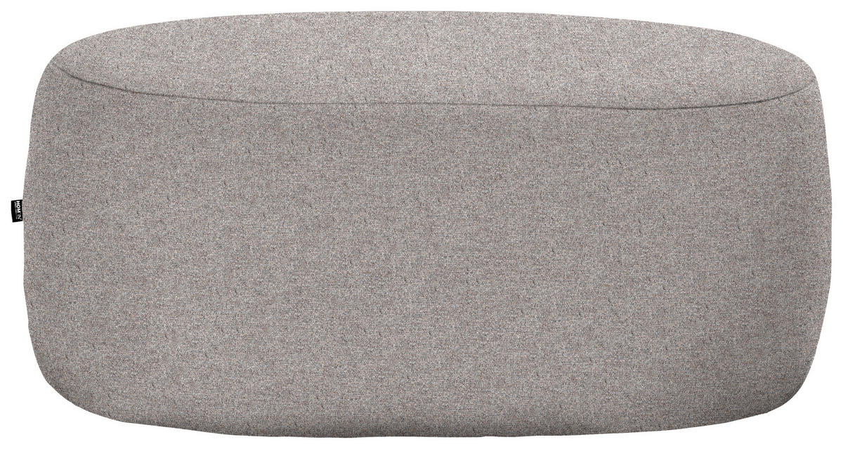 HOCKER in Textil Greige  - Greige/Schwarz, MODERN, Kunststoff/Textil (88/43/66cm) - Hom`in