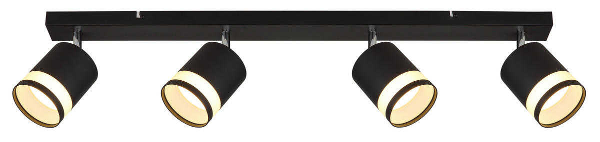 STRAHLER 80/8,2/18,5 cm   - Schwarz/Weiß, Design, Kunststoff/Metall (80/8,2/18,5cm) - Globo