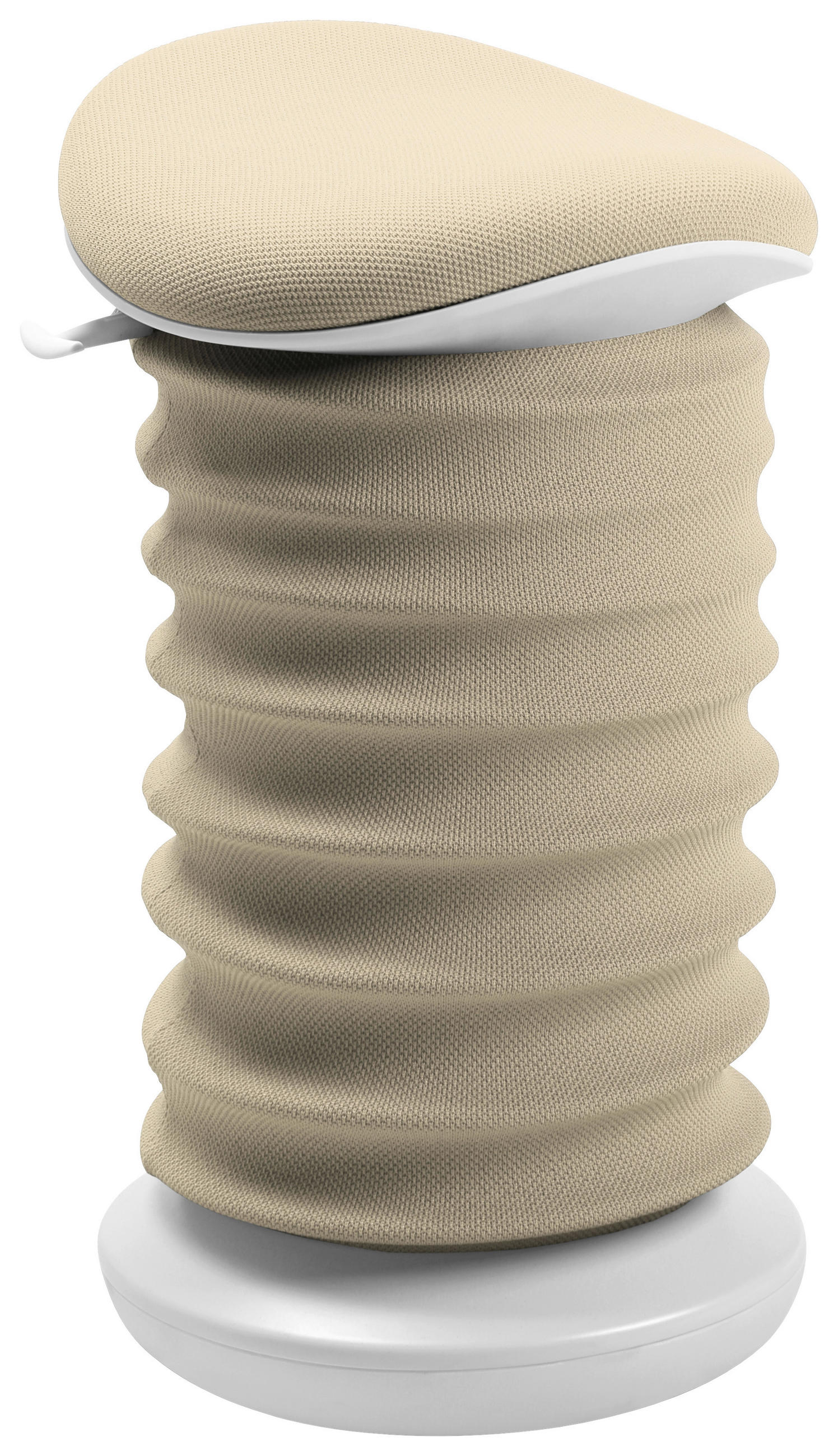 BÜROHOCKER Weiß, Goldfarben  - Goldfarben/Weiß, Design, Kunststoff/Textil (37,5/53-64/36cm) - Topstar