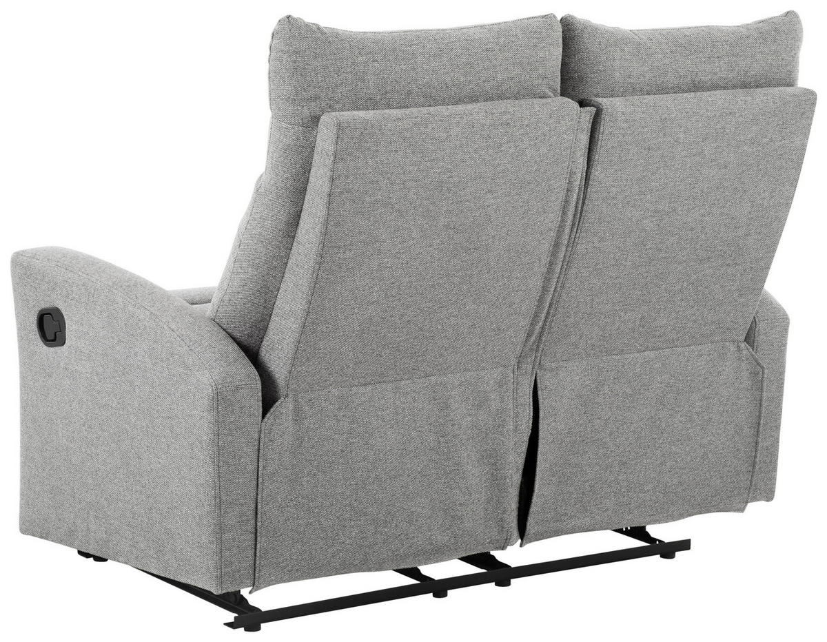 SITZGARNITUR Mikrofaser Grau  - Schwarz/Grau, Design, Textil/Metall - Livetastic