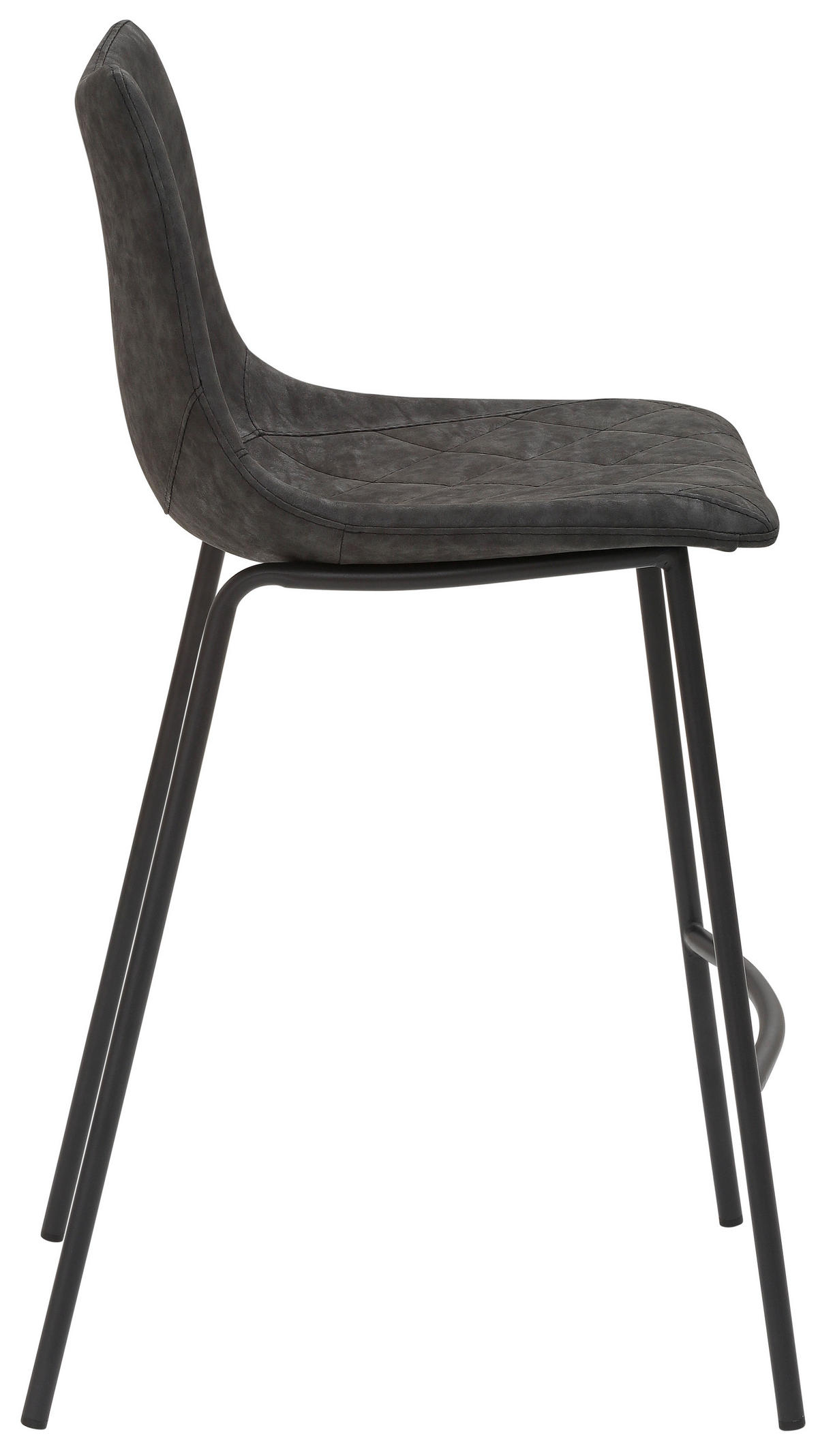 TRESENSTUHL Lederlook Schwarz abwischbar  - Schwarz, KONVENTIONELL, Textil/Metall (49/99,5/55cm) - Livetastic