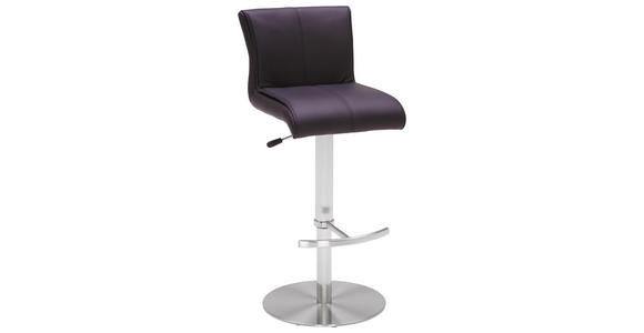 BARHOCKER in Metall, Textil Edelstahlfarben, Schwarz - Edelstahlfarben/Schwarz, Design, Textil/Metall (42/110/43cm) - Dieter Knoll