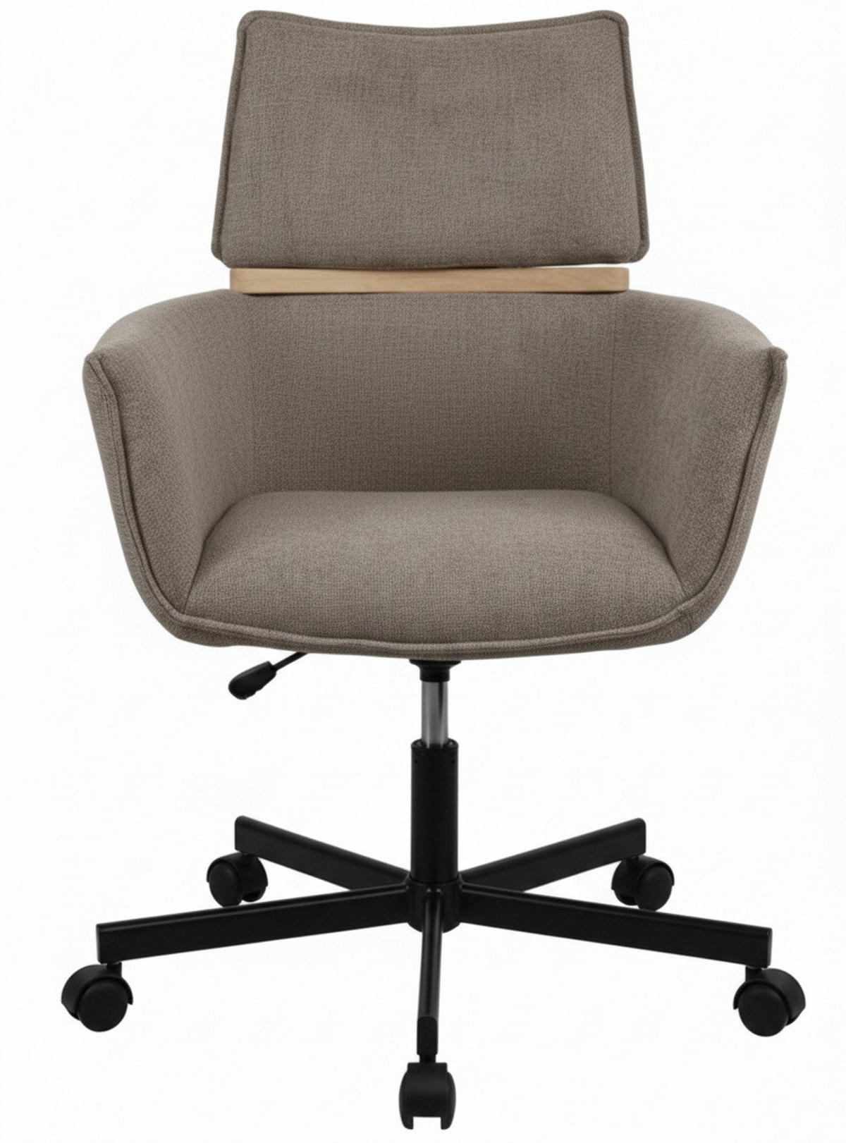 OTOČNÁ STOLIČKA, tkaná textília, tmavosivá - čierna/tmavosivá, Modern, kov/drevo (62/86/56cm) - MID.YOU