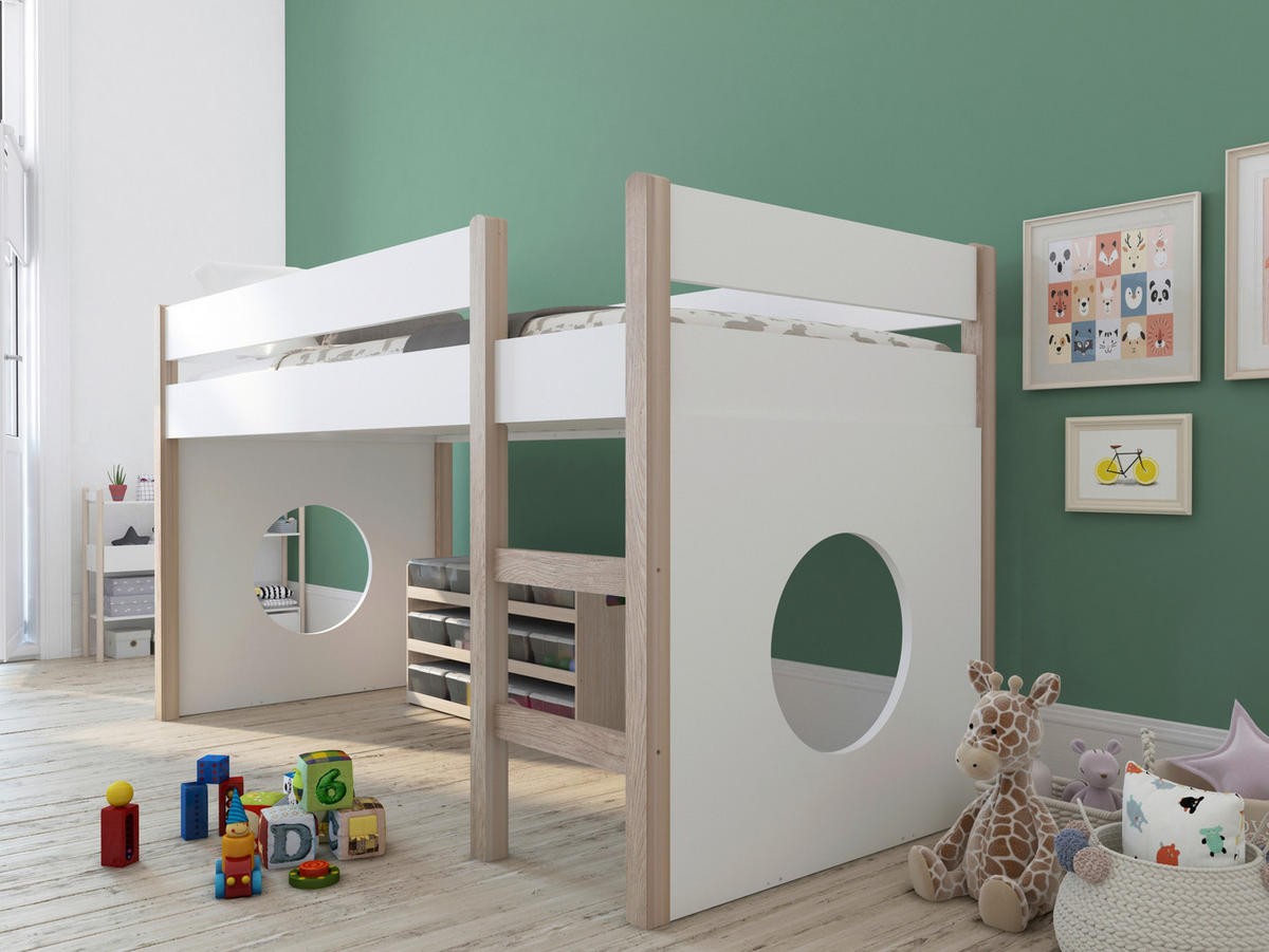 BETTSEITEN  in  - Weiß, Design, Holzwerkstoff (90/90/2,5cm) - Livetastic