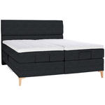 BOXSPRINGBETT 180/200 cm  in Anthrazit  - Eichefarben/Anthrazit, KONVENTIONELL, Holz/Textil (180/200cm) - Voleo