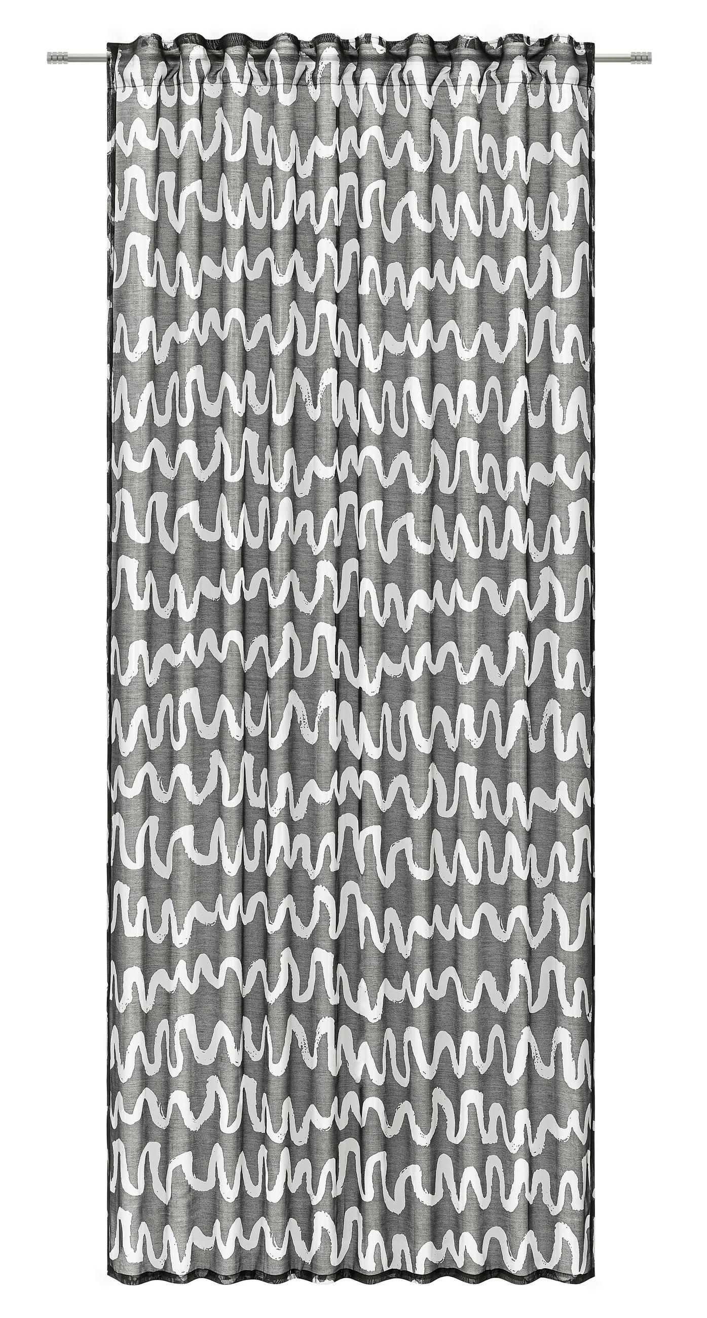 FERTIGVORHANG  halbtransparent  140/245 cm   - Schwarz, Design, Textil (140/245cm) - Esposa