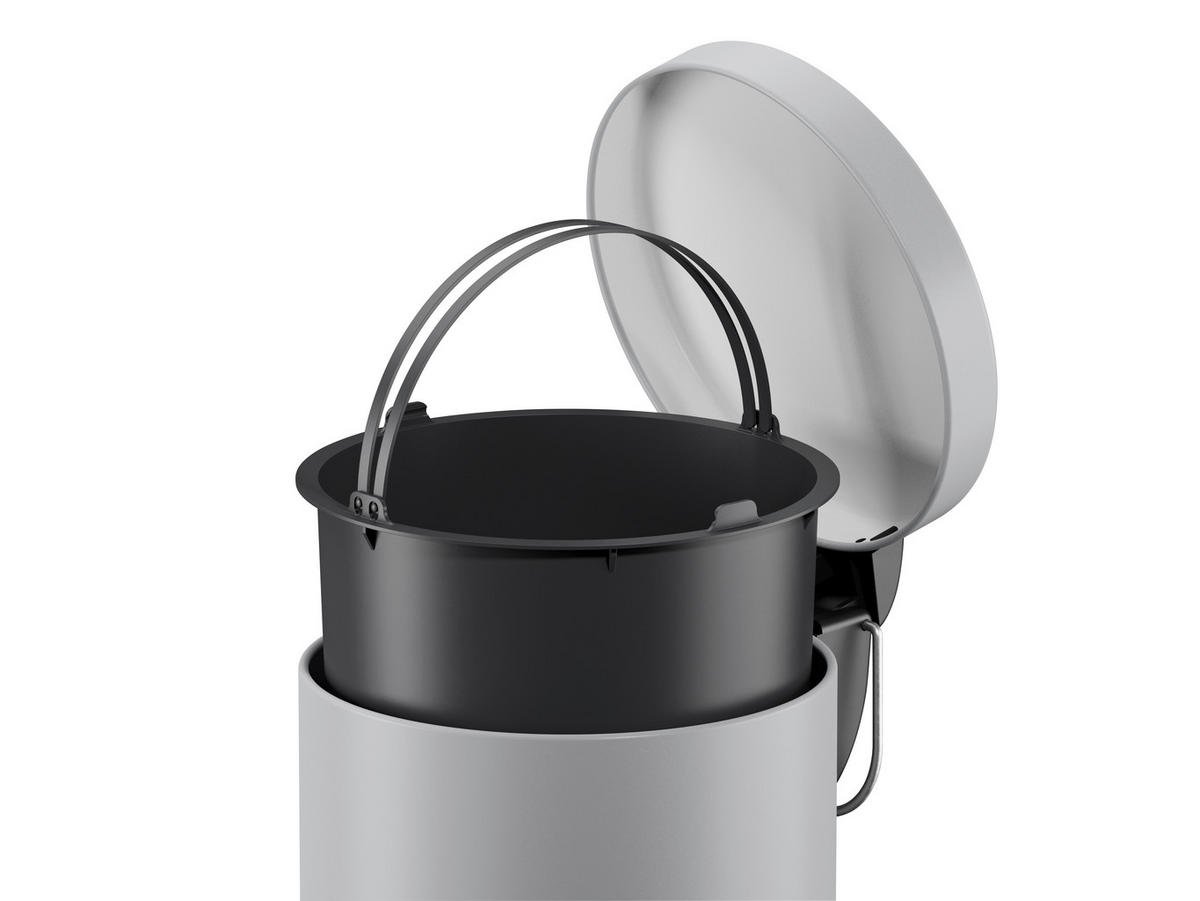 ABFALLSAMMLER SELEKTA 5 L  - Hellgrau/Schwarz, Basics, Kunststoff/Metall (20/27/27cm) - Hailo