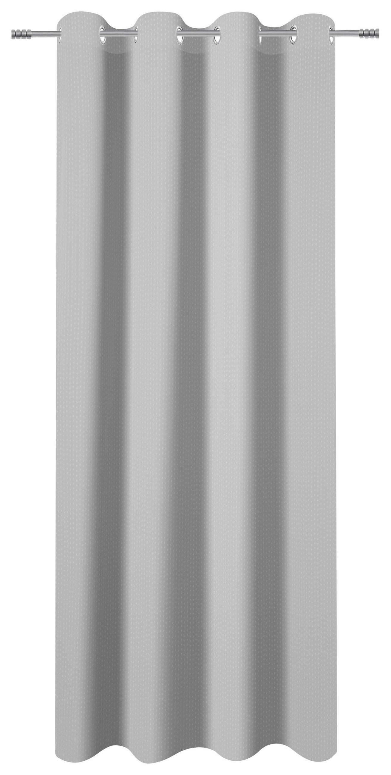 Vorhang Mit Ösen Nessi 140x245 cm Silberfarben