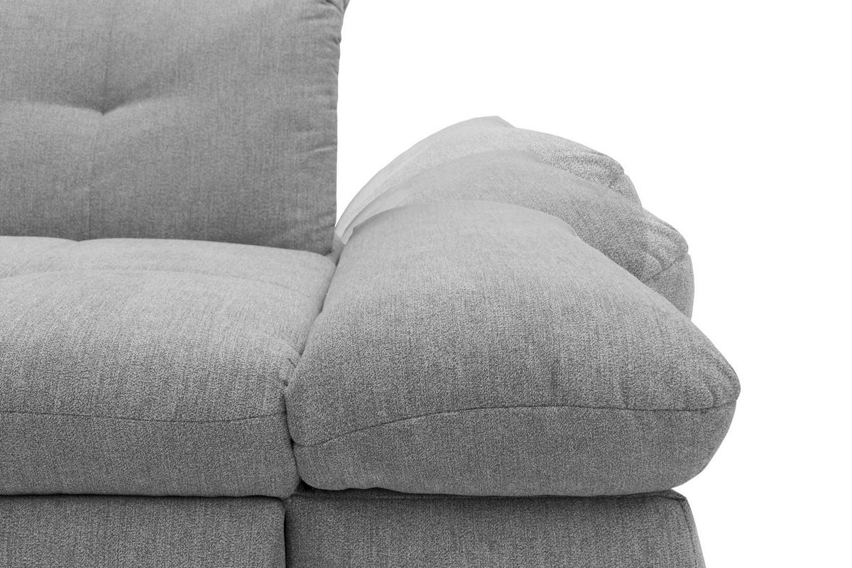 ECKSOFA in Mikrofaser Grau  172/300 cm  - Chromfarben/Grau, KONVENTIONELL, Textil/Metall (172/300cm) - MID.YOU