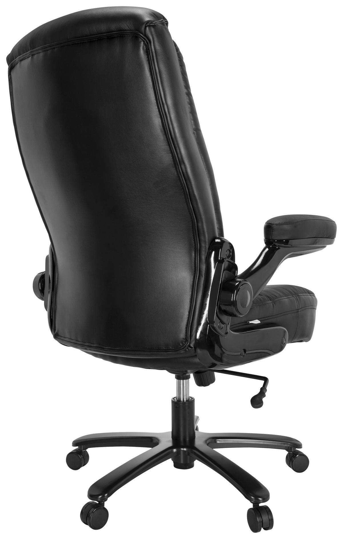 CHEFSESSEL  in Lederlook Schwarz  - Schwarz, MODERN, Leder/Kunststoff (85/122/82cm) - MID.YOU