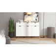 SIDEBOARD  in 138/90,5/40 cm  - Schwarz/Weiß, Basics, Holzwerkstoff/Metall (138/90,5/40cm) - Carryhome