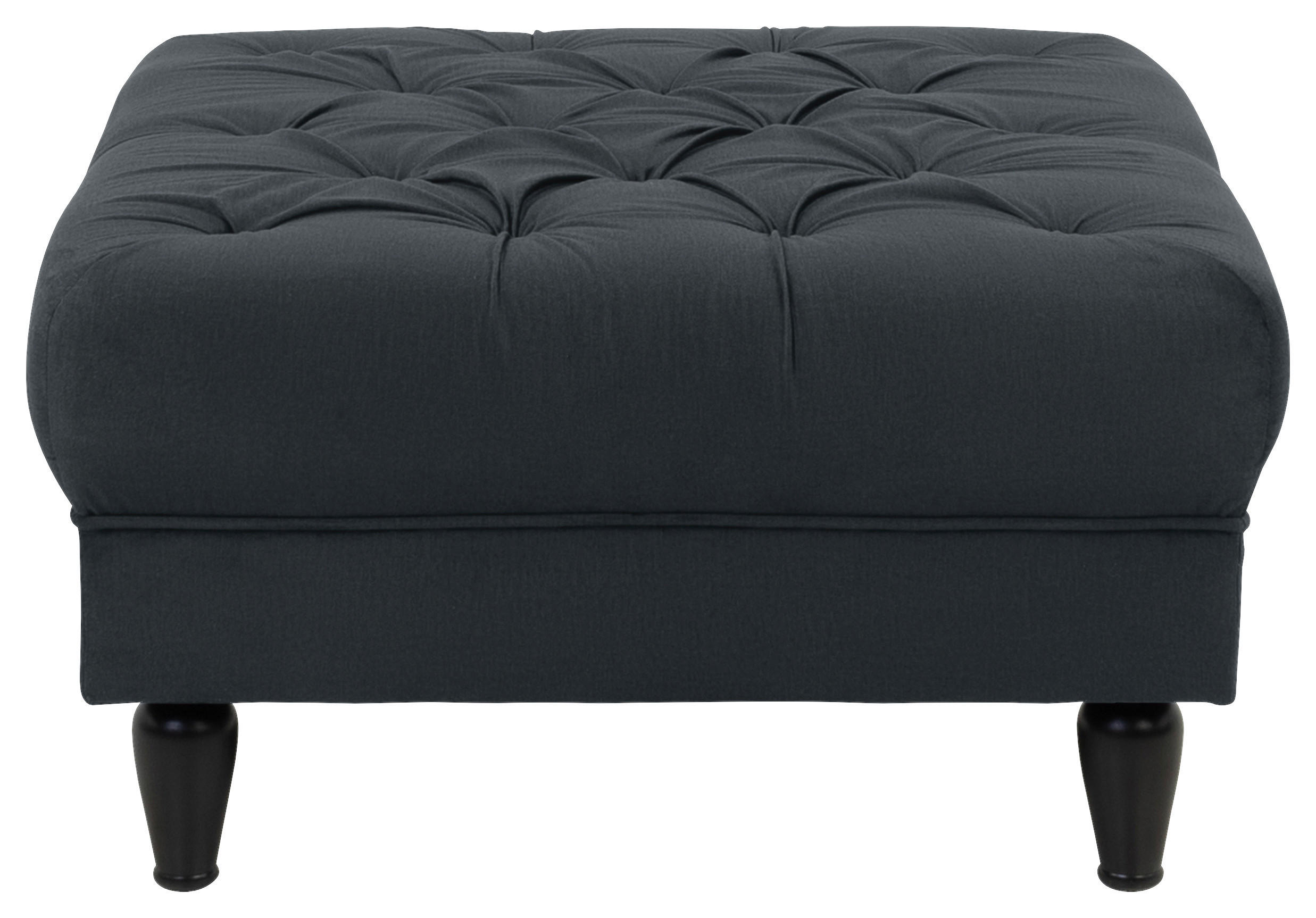 HOCKER in Textil Anthrazit  - Anthrazit/Schwarz, Design, Holz/Textil (82/44/82cm) - MID.YOU