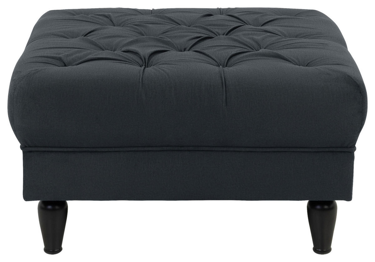 HOCKER in Textil Anthrazit  - Anthrazit/Schwarz, Design, Holz/Textil (82/44/82cm) - MID.YOU