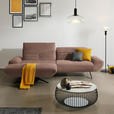 ECKSOFA  in Bouclé Altrosa  170-195/280 cm  - Schwarz/Altrosa, Design, Textil/Metall (170-195/280cm) - Dieter Knoll