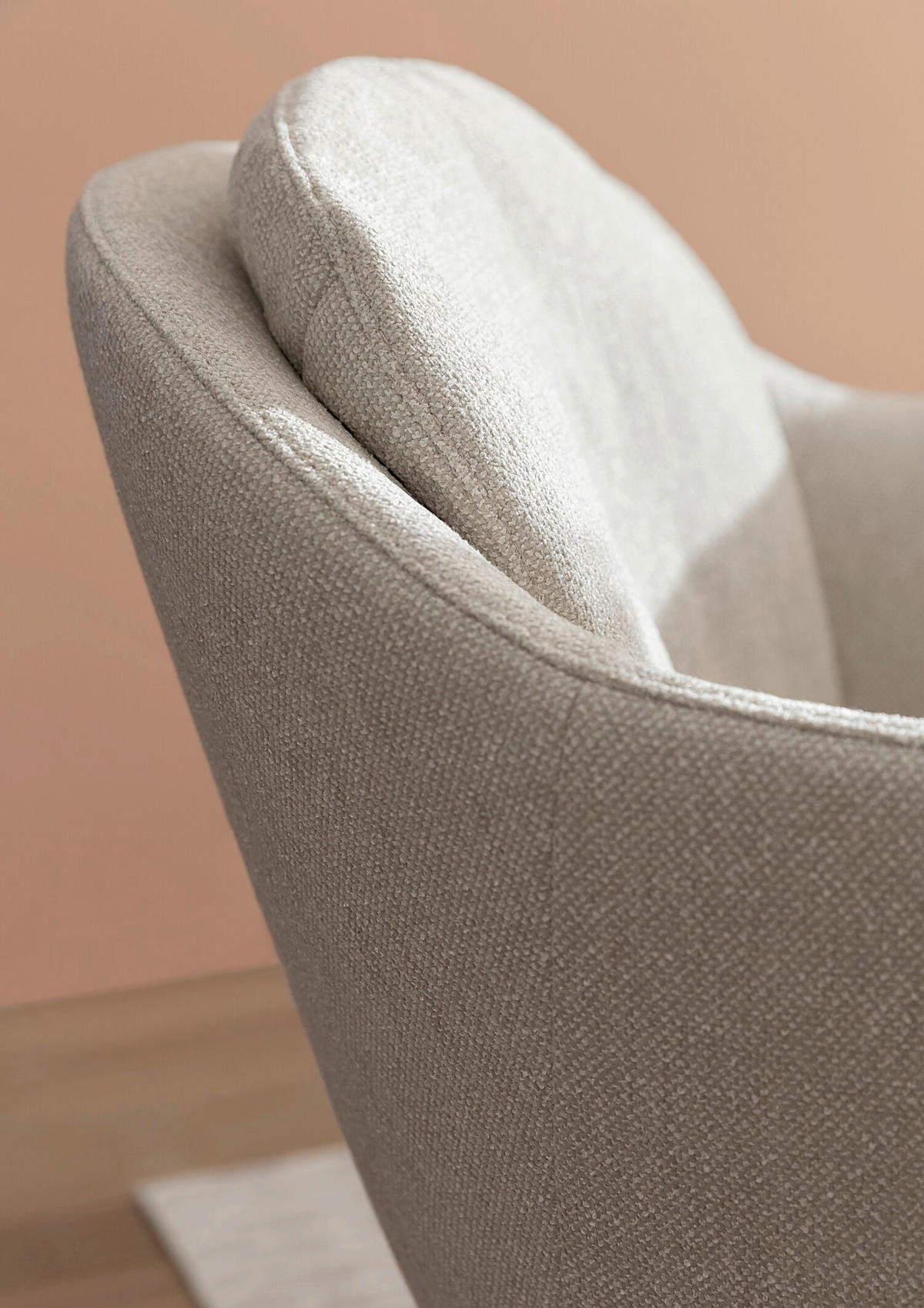 ARMLEHNSTUHL Stahl Chenille  - Beige/Schwarz, Design, Textil/Metall (63/83/65cm) - Joop!