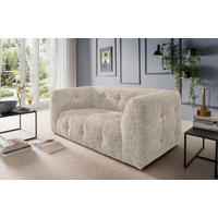 2-SITZER-SOFA Struktur Creme  - Creme/Schwarz, Design, Kunststoff/Textil (184/72/95cm) - Livetastic