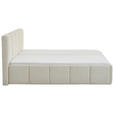 POLSTERBETT 180/200 cm  in Creme  - Creme/Schwarz, Design, Holz/Textil (180/200cm) - Xora