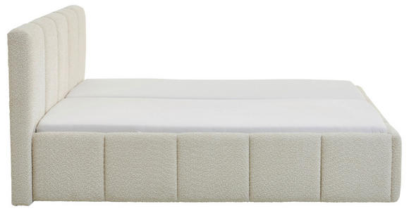 POLSTERBETT 180/200 cm in Creme - Creme/Schwarz, Design, Holz/Textil (180/200cm) - Xora