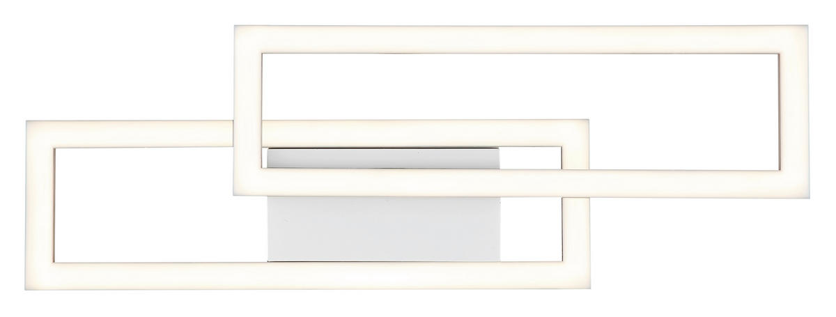 LED-DECKENLEUCHTE 55/15,5/5,5 cm   - Sandfarben/Weiß, Design, Kunststoff (55/15,5/5,5cm) - Globo