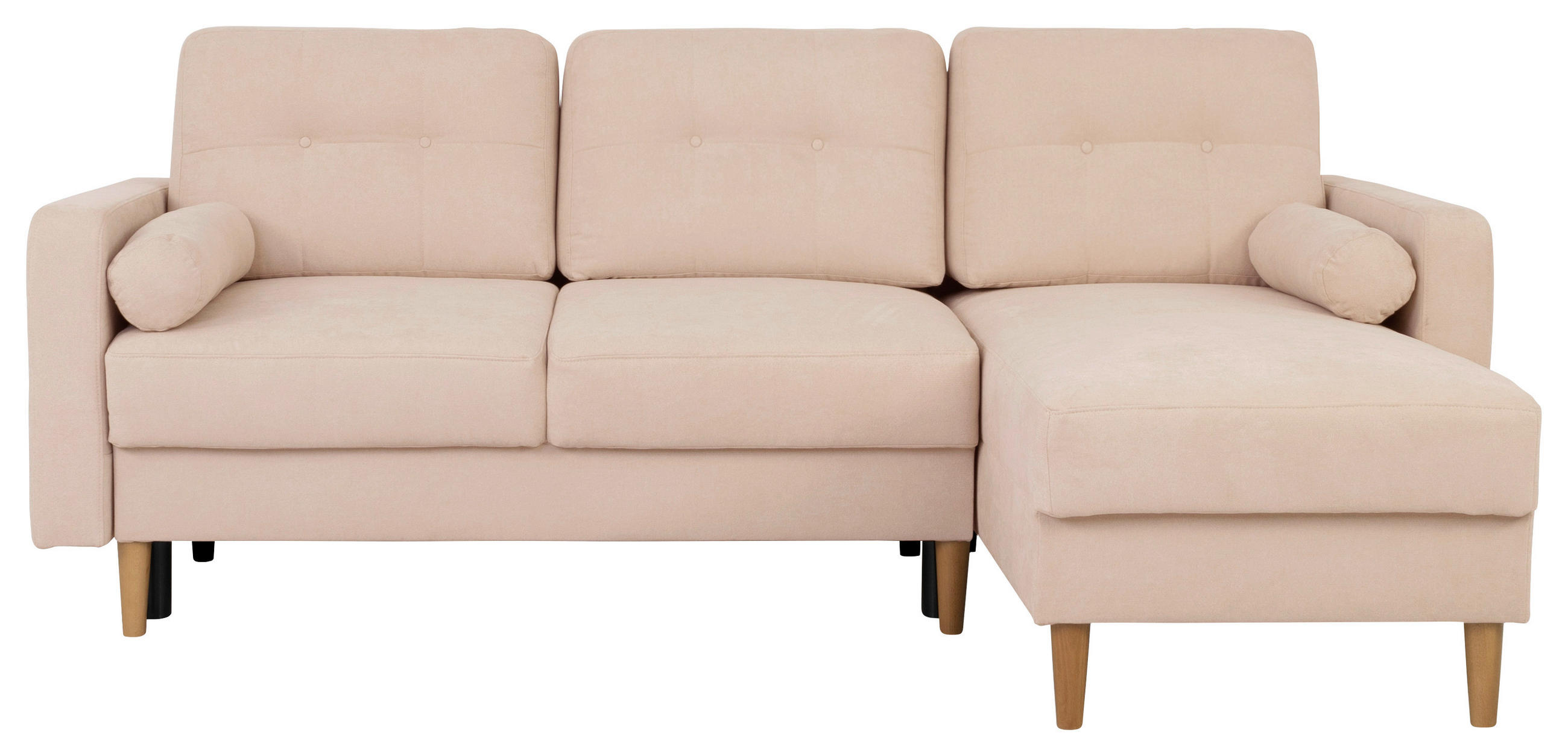 ECKSOFA in Beige - Beige/Buchefarben, Design, Holz/Textil (223/157cm) - MID.YOU