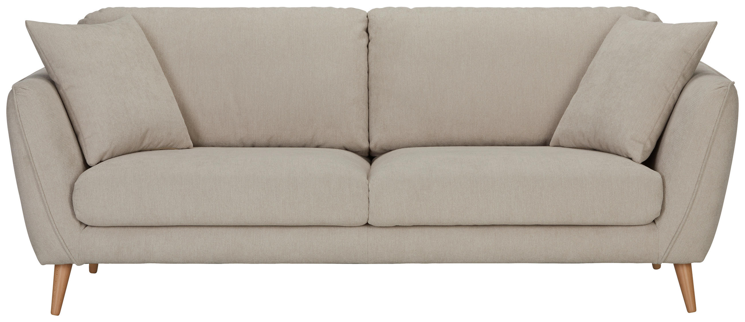 3-SITS SOFFA i flatväv beige  - beige/naturfärgad, Romantik / Lanthus, textil (215/70/47/97cm) - MID.YOU