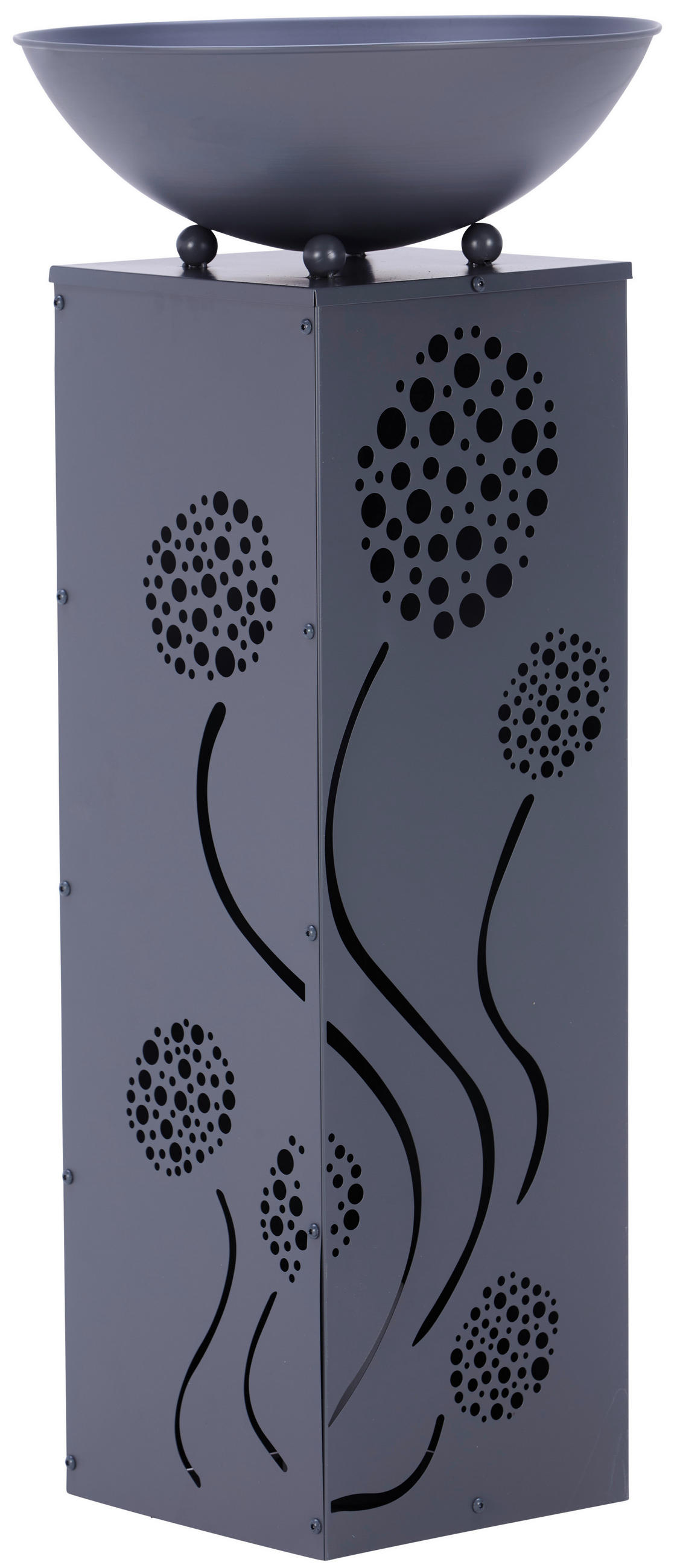 Led Dekosäule mit Schale Pusteblume H: 87 cm