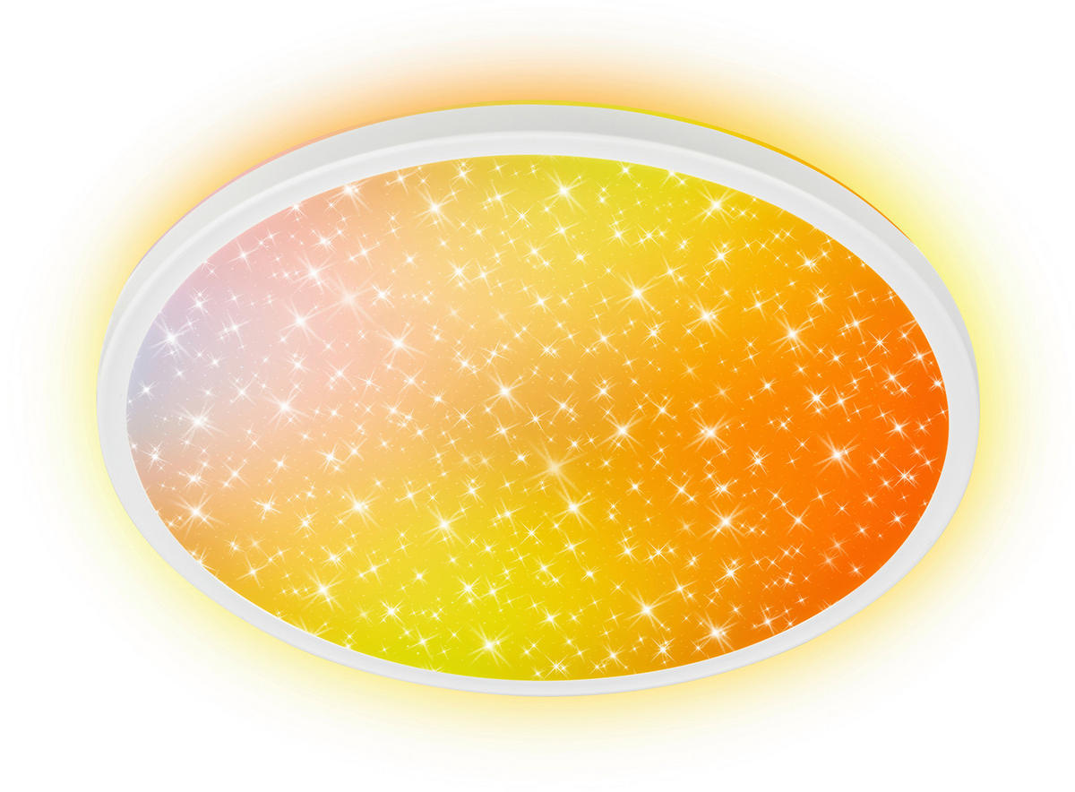 LED-DECKENLEUCHTE Aura Glow 37,5/4,5 cm   - Weiß, KONVENTIONELL, Kunststoff (37,5/4,5cm) - Briloner